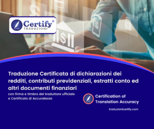 Traduzione certificata della dichiarazione dei redditi