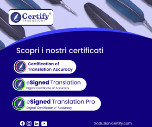 Traduzione certificata con firma classica o digitale del traduttore